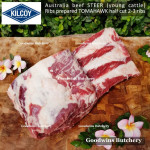 Beef rib TOMAHAWK Australia STEER (young cattle) DIAMANTINA frozen portioned 1 rib +/- 1.6kg (price/kg)